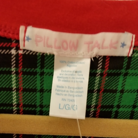 Pillow Talk Cotton Xmas Nightgown Tee Pajamas L - Picture 4 of 6